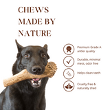 1lb Bulk Moose Antler Dog Chews