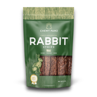 Green package of Chewy Pawz Rabbit Strips on a white background